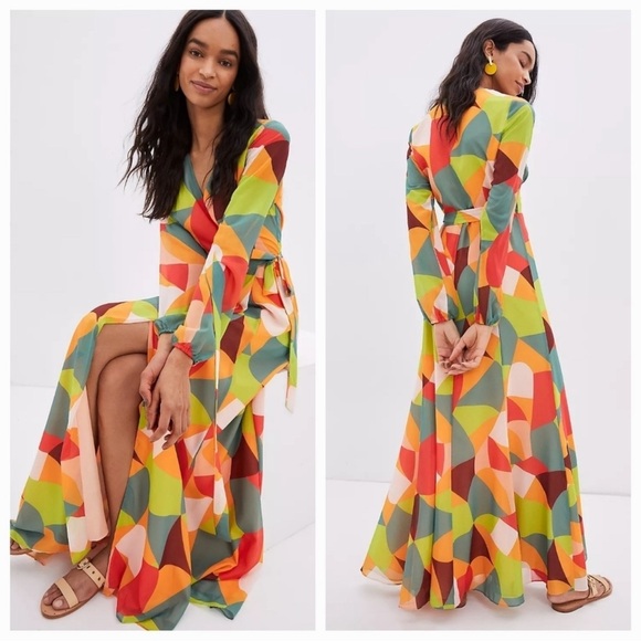 Anthropologie NEW! Hutch Lysette Wrap Maxi Dress NWT SZLP - Picture 11 of 13